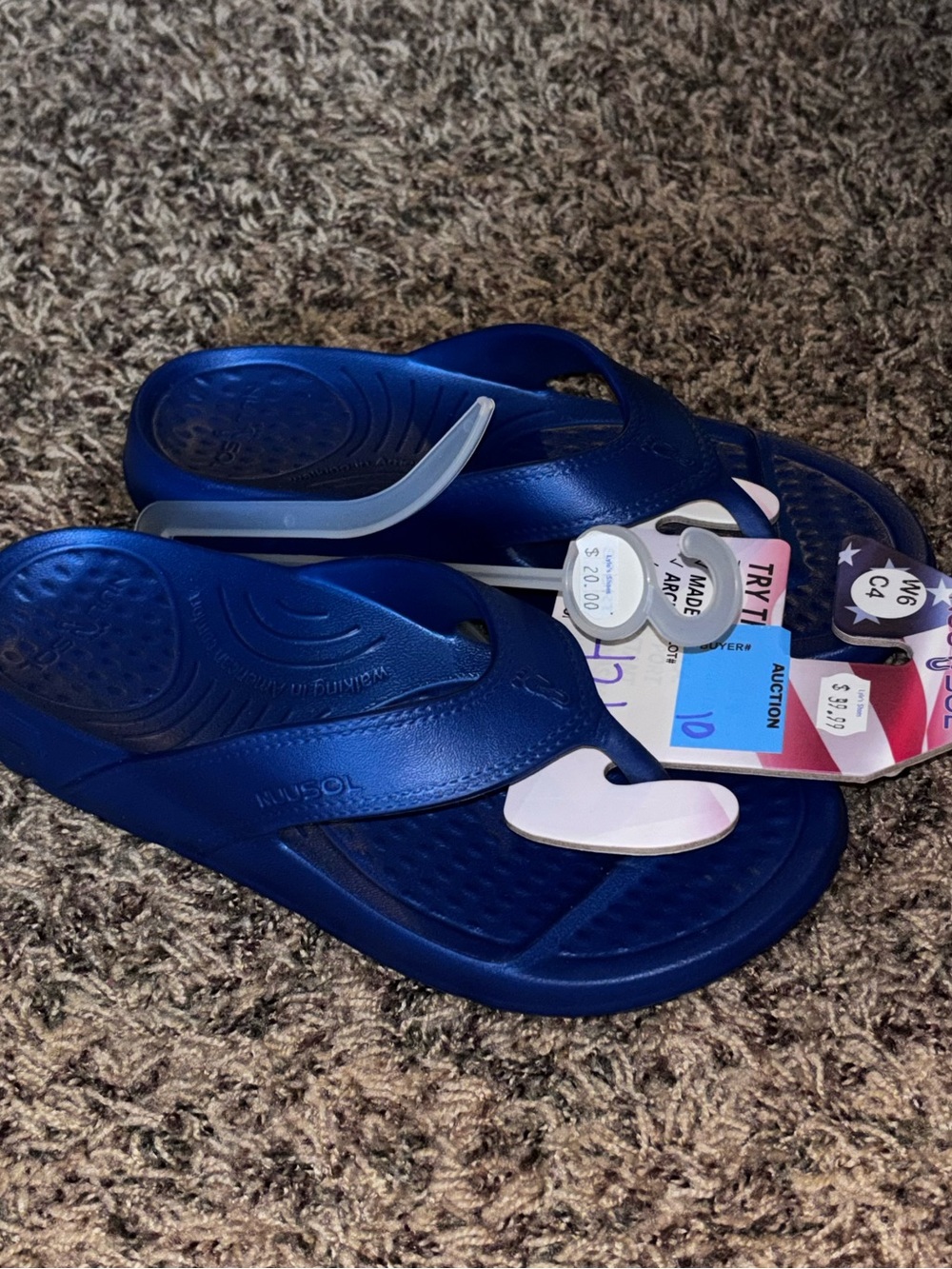 NuuSol Cascade Blue Springs Women’s Size 6 Flip Flops USA MADE